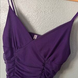 Lucy in the Sky Deep Purple Ruched Mini Dress